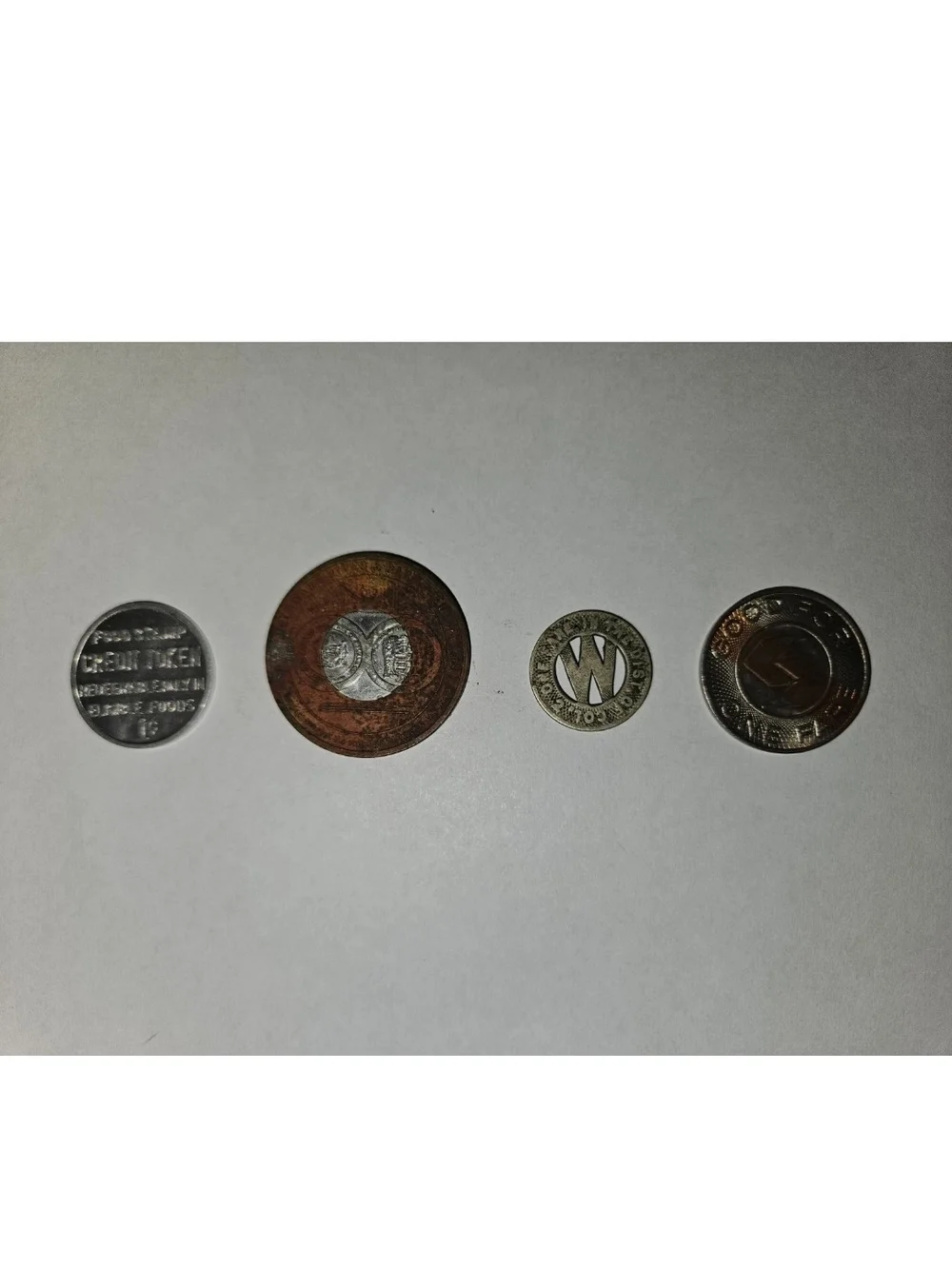 Vintage 1920s Washington D.C. Delaware Mem. Br. Septa Transit Token. Food Stamp